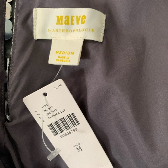 Maeve Silver Sequin Wide Leg Jumpsuit - Picture 9 of 10